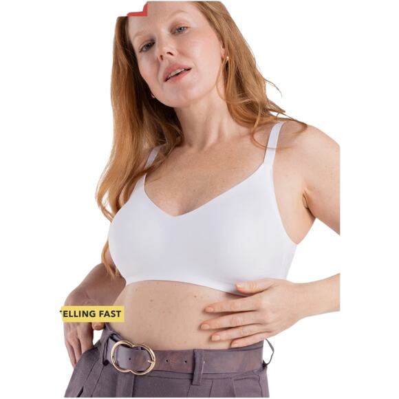 EUC Shapermint Essentials Smoothing Comfort Wireless Bra Size 2XL White - Picture 5 of 10